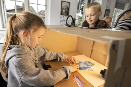 Workshop med stop motion på Svendborg Bibliotek.